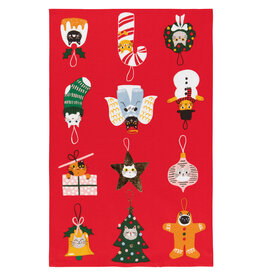 Bauble Cats Deco Christmas Dishtowel