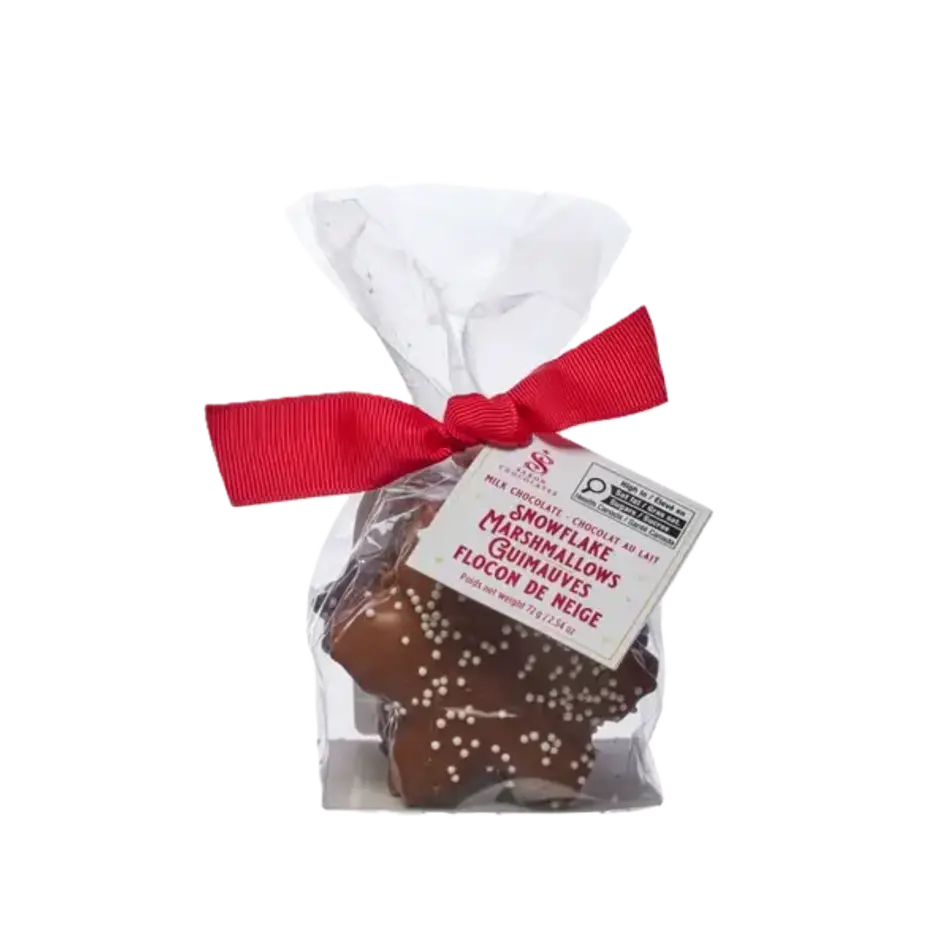 Saxon Milk Chocolate Marshmallow Snowflakes, 3pcs