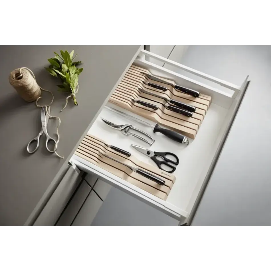 Wusthof 15 slot Beech In-Drawer Knife Tray