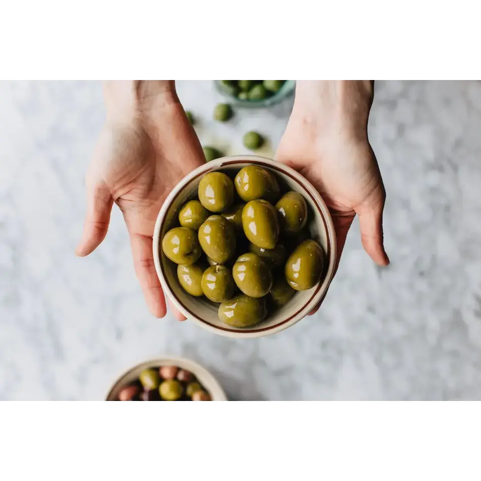 Silver & Green Thyme Bay Green Olives, 200g