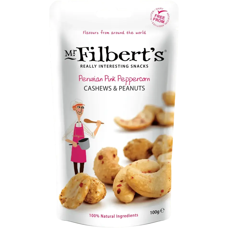 Mr. Filbert's Peruvian Pink Peppercorn Cashews and Peanuts