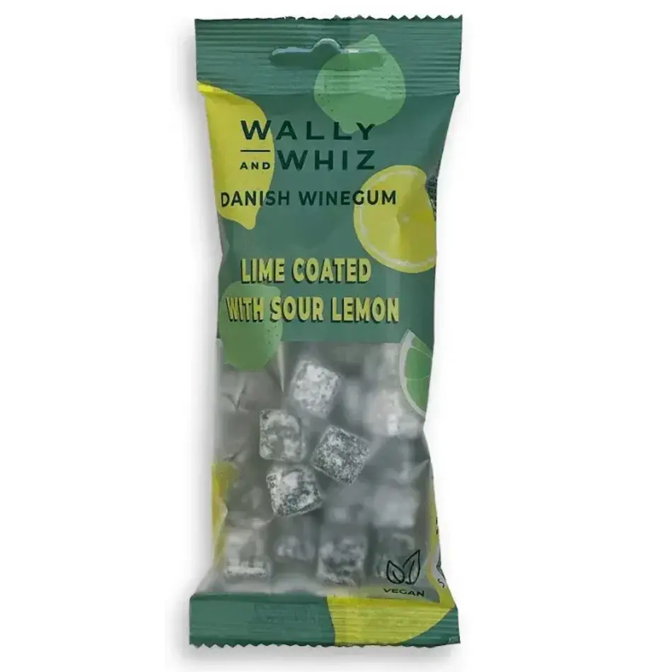 Wally & Whiz Lime Winegum with Sour Lemon Dust, 56g
