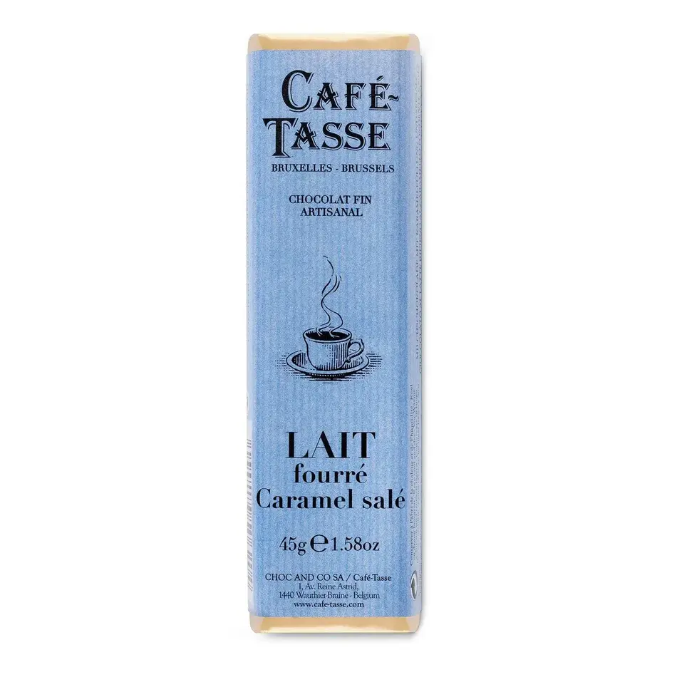 Cafe Tasse Chocolate, Lait fourre caramel sale, 45g