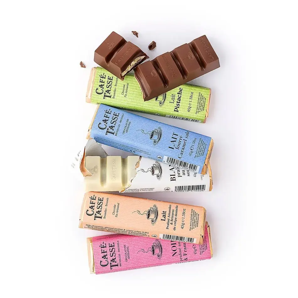 Cafe-Tasse Cafe Tasse Chocolate, Milk Chocolate with Nougate, 45g