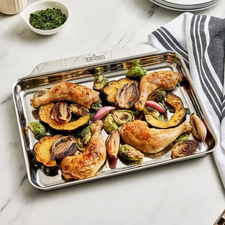 All Clad Stainless Steel Quarter Sheet Pan, 9" x 12.5"