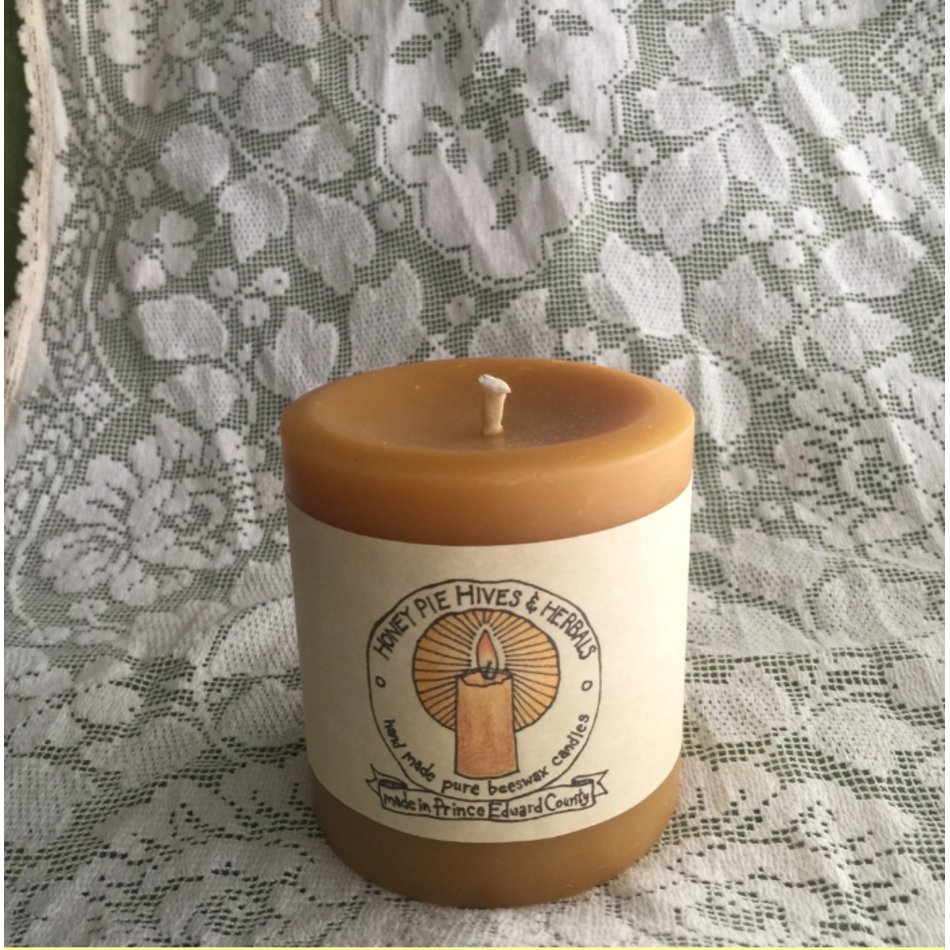 Honey Pie Hives, Pillar Candle, 3"x3"