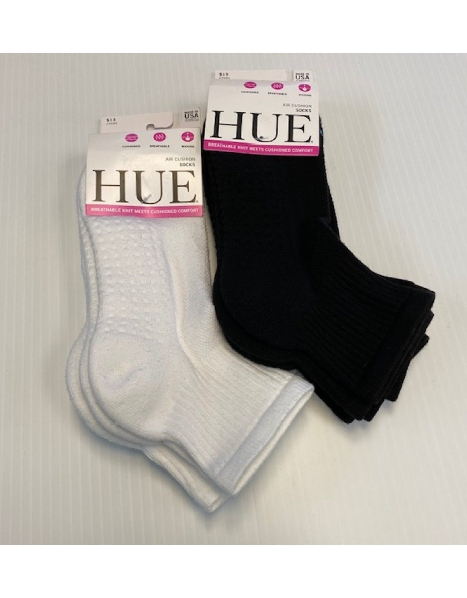 Hue Hue Air Cushion Quarter Socks 3-Pack U12802