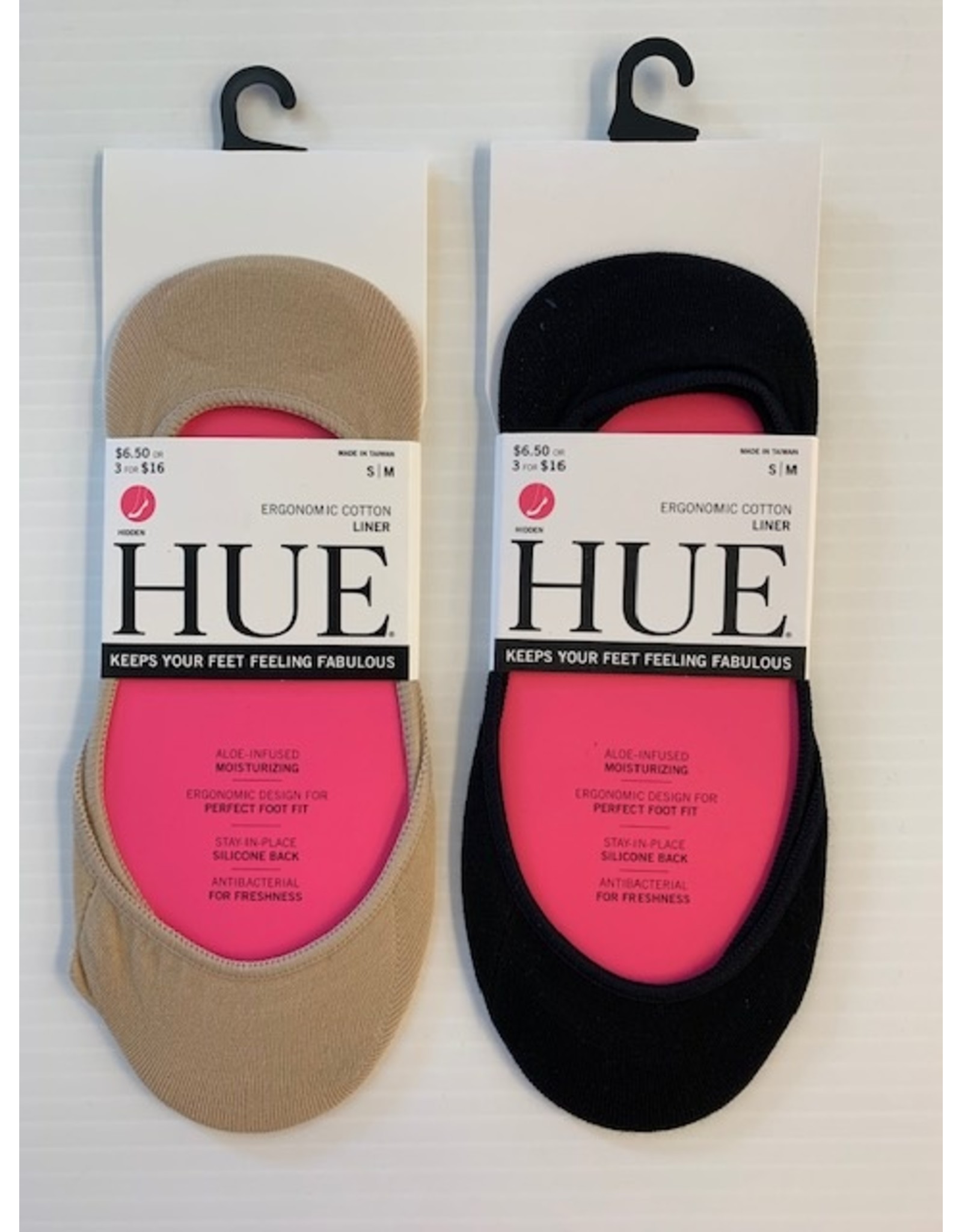 Hue Hue Women's Hidden Cotton Liner Ped U10238
