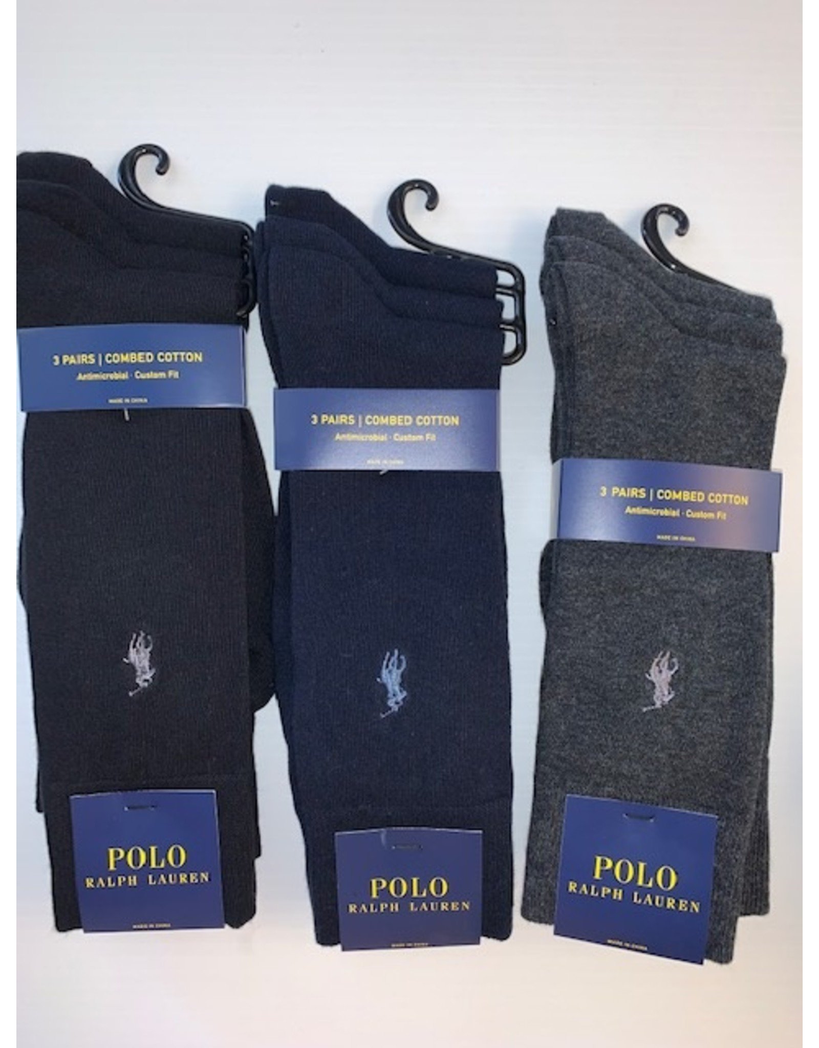 Polo Ralph Lauren  Polo Ralph Lauren Men's Combed Cotton Dress Socks 3-Pack 8070PK