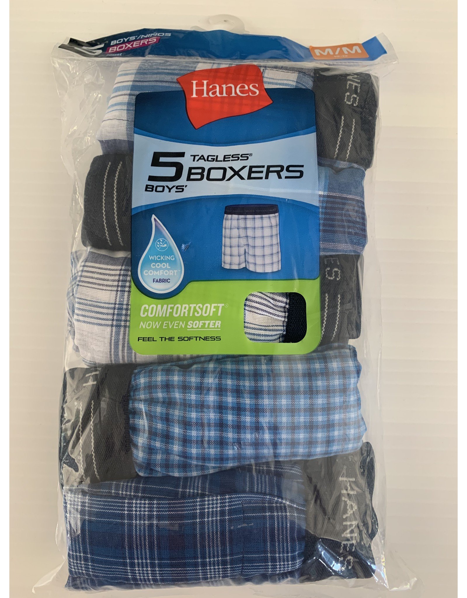 Hanes Hanes Boy's Tagless Cotton Plaid Boxers