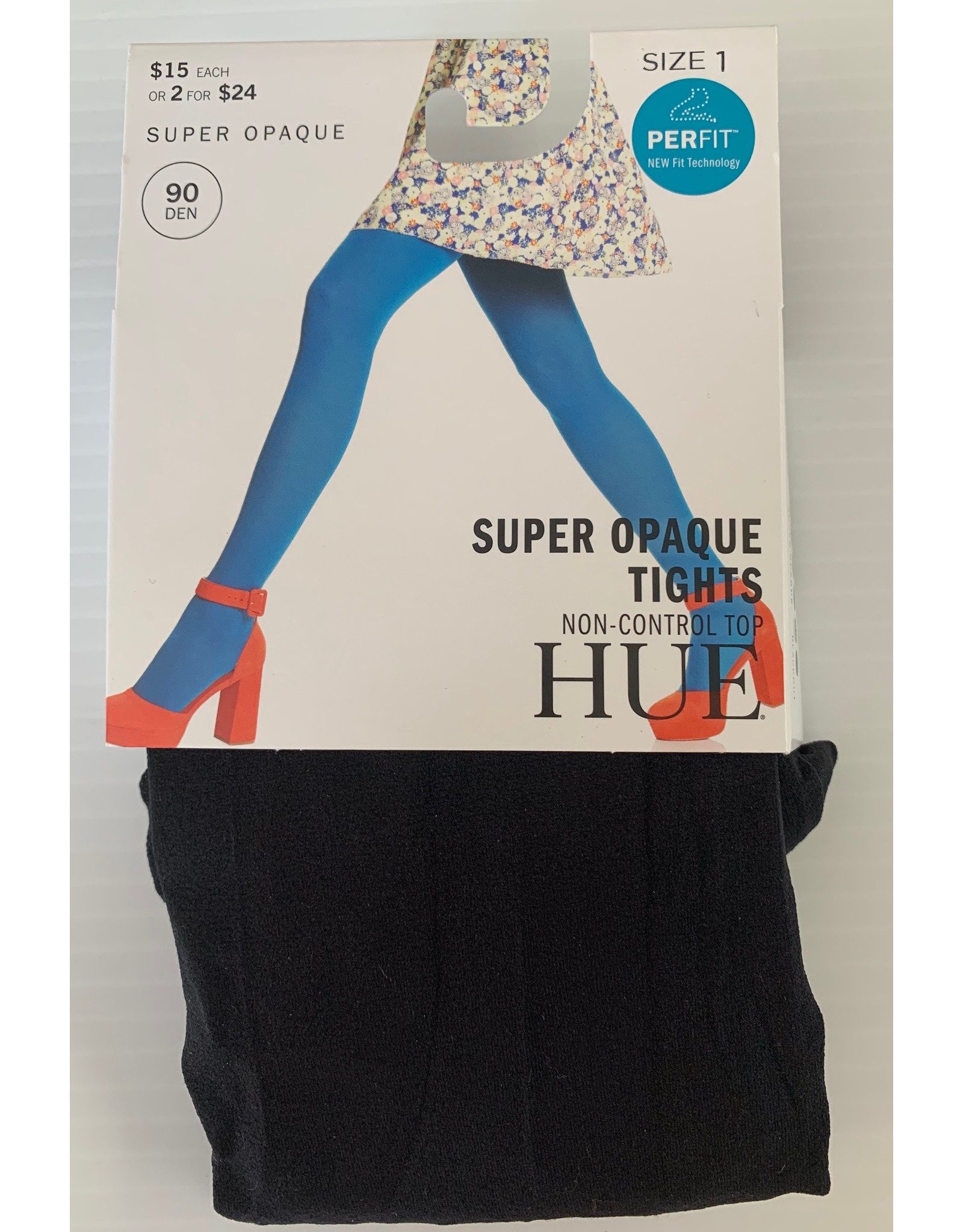 Hue Hue Non-Control Top Super Opaque Tights 90 Denier