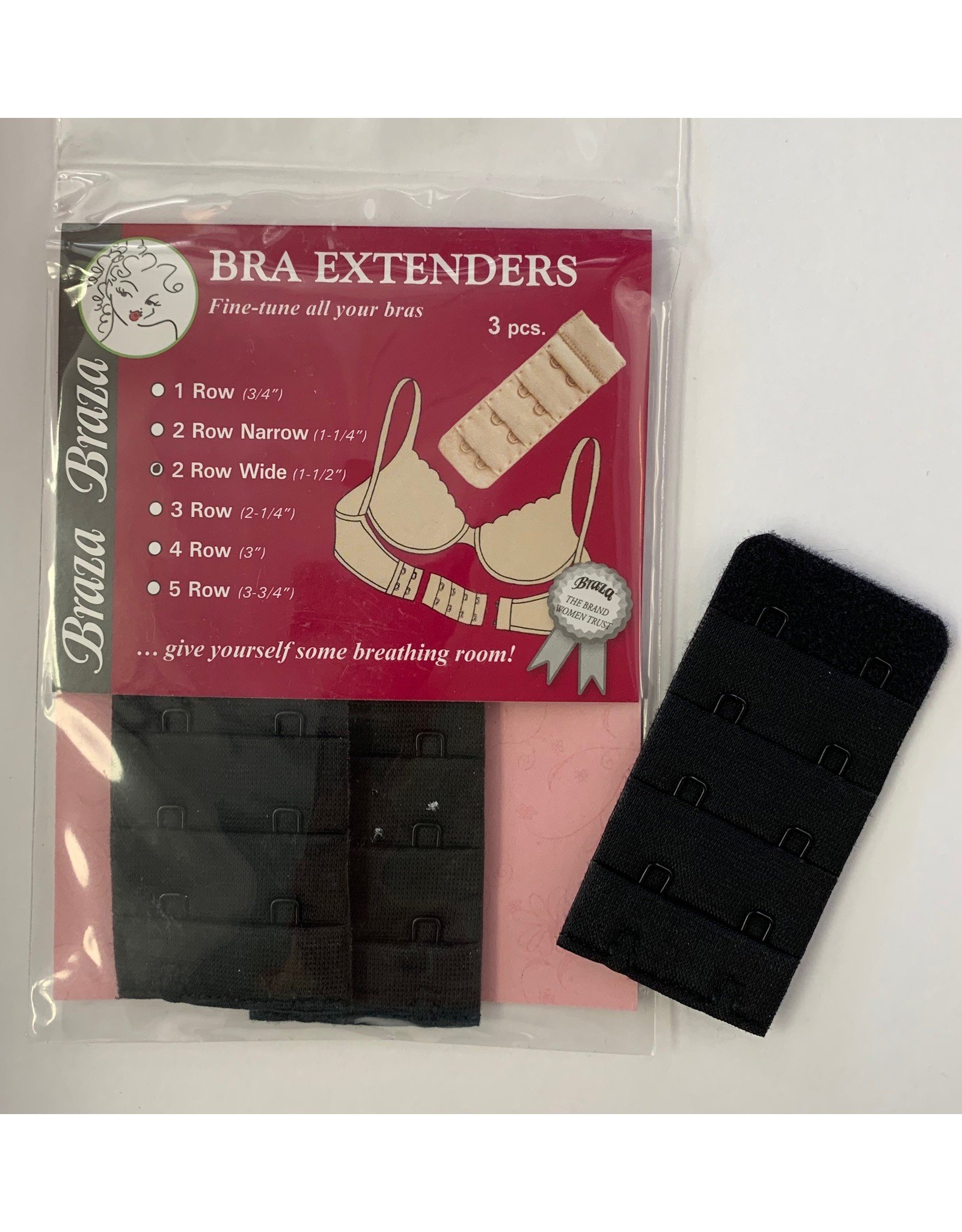 Braza Braza Women's Bra Back Extenders 3-Pack