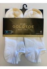 Goldtoe Goldtoe Extended Size Men's Cotton Athletic No Show Socks 6-Pack