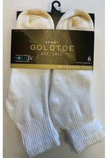 Goldtoe Goldtoe Extended Size Men's Cotton Athletic Quarter Socks 6-Pack