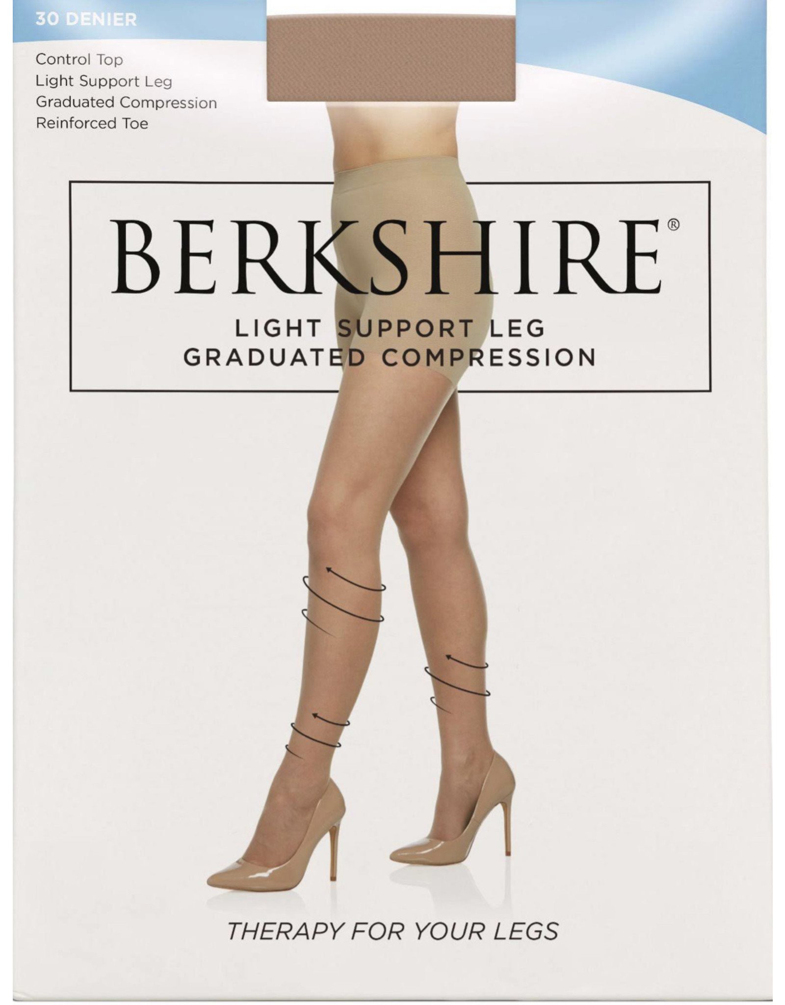 Berkshire Berkshire Silky Sheer Light Support Graduated Compression Leg  Pantyhose with Reinforced Toe - 8101