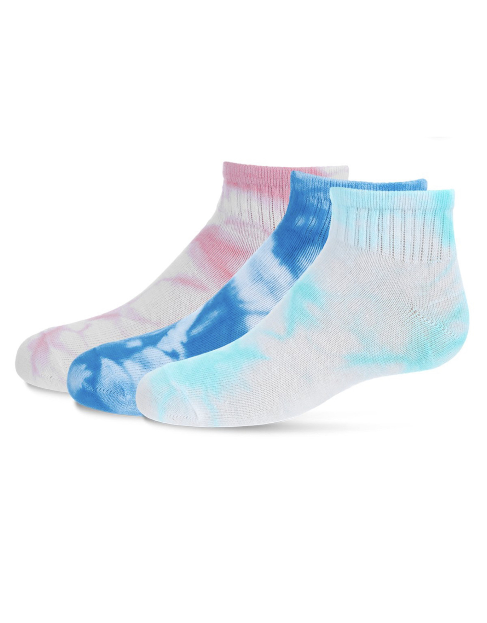 Memoi Memoi Tie Dye Mid Cut Socks 3-Pack MKF-563