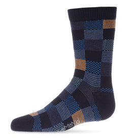 Memoi Memoi Boys Checkerboard Crew Sock MK - 162