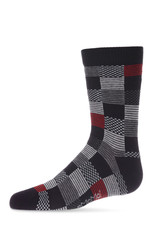 Memoi Memoi Boys Checkerboard Crew Sock MK - 162