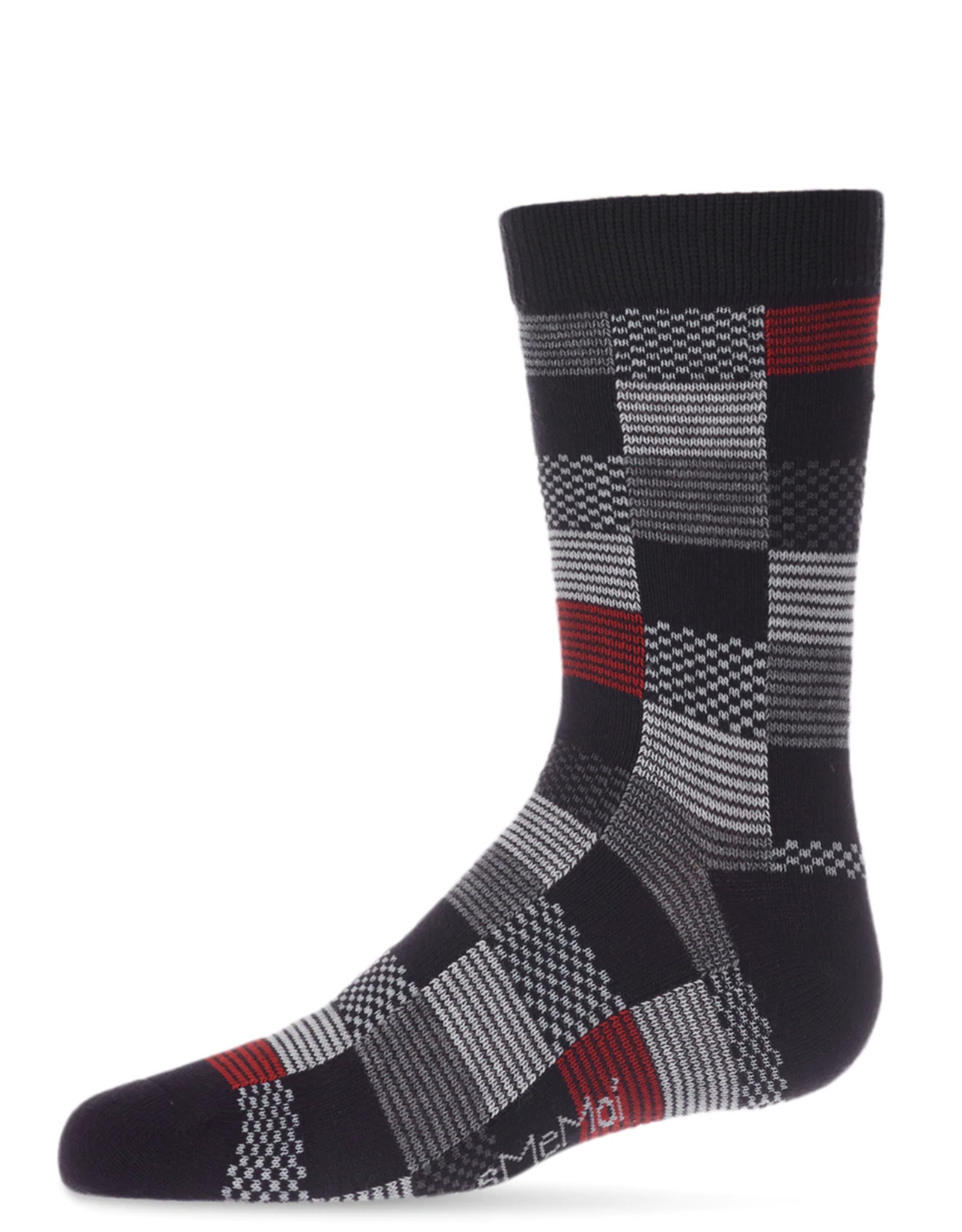 Memoi Memoi Boys Checkerboard Crew Sock MK - 162