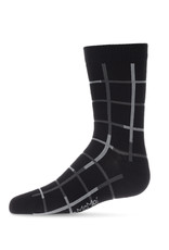 Memoi Memoi Boys Window Pane Crew Sock MK - 161