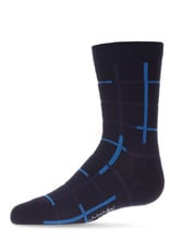 Memoi Memoi Boys Window Pane Crew Sock MK - 161