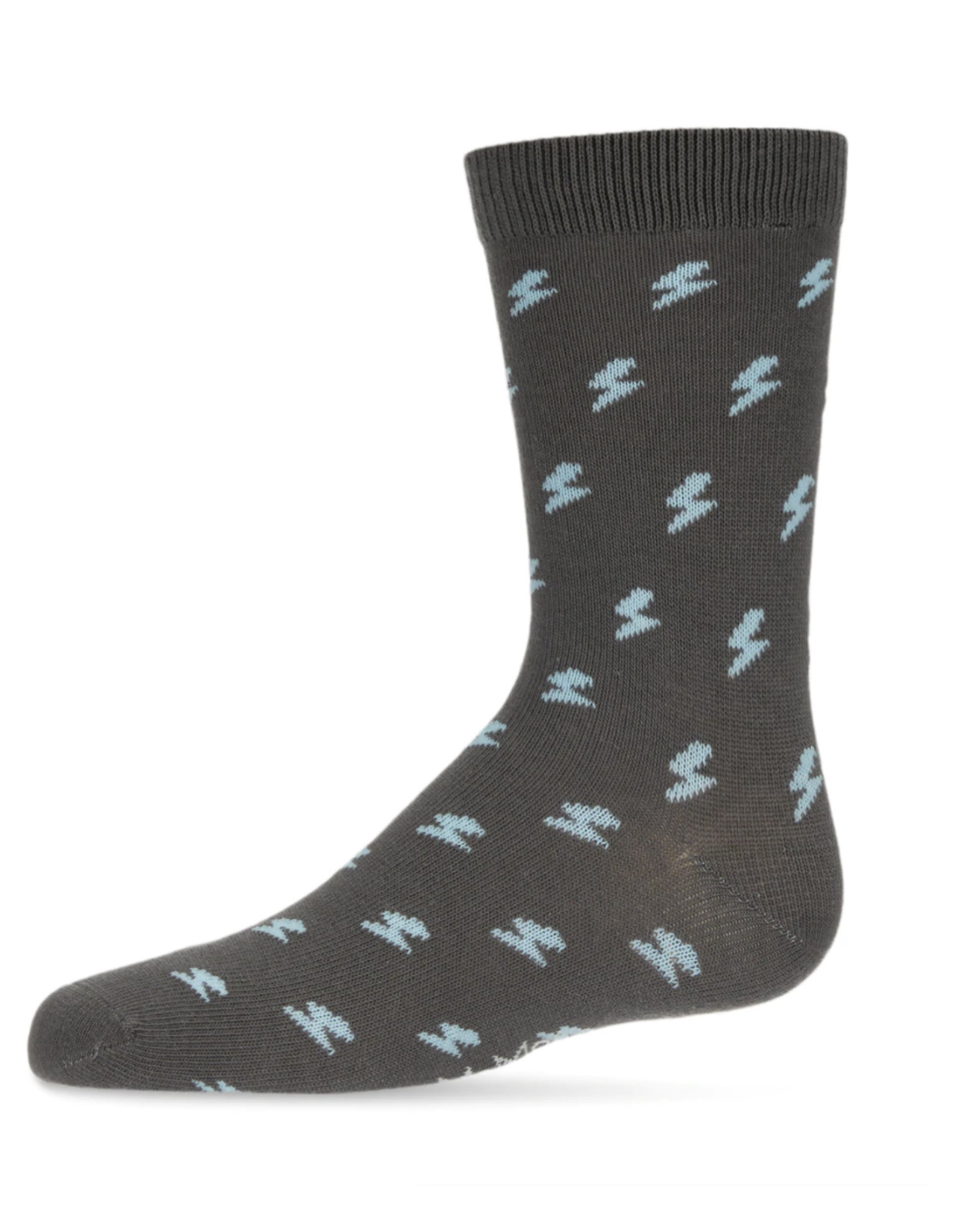 Memoi Memoi Boys Lightning Bolt Crew Sock MK - 156