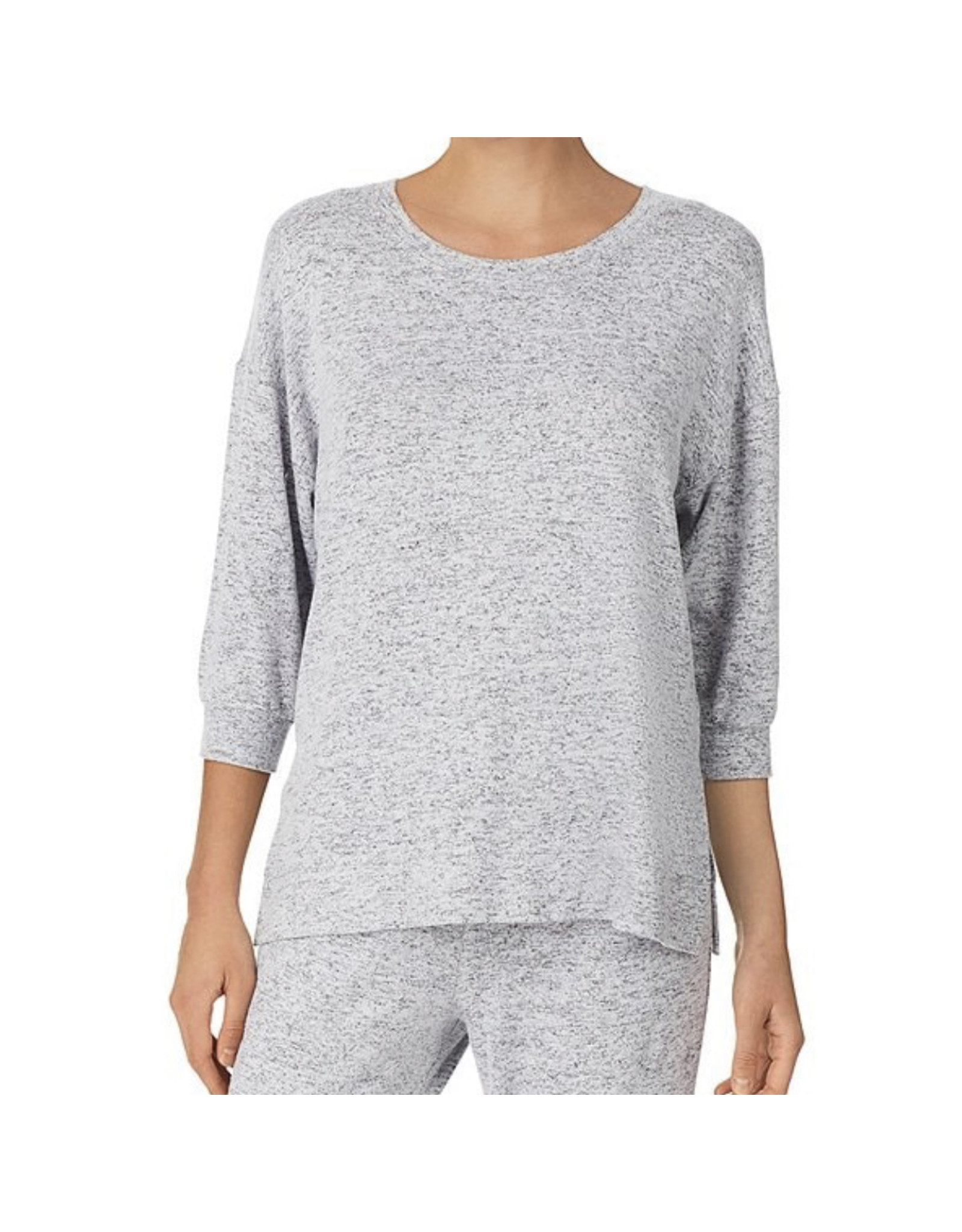 Donna Karan Donna Karan Solid 3/4 Sleeve Round Neck Knit Coordinating Sleep Top