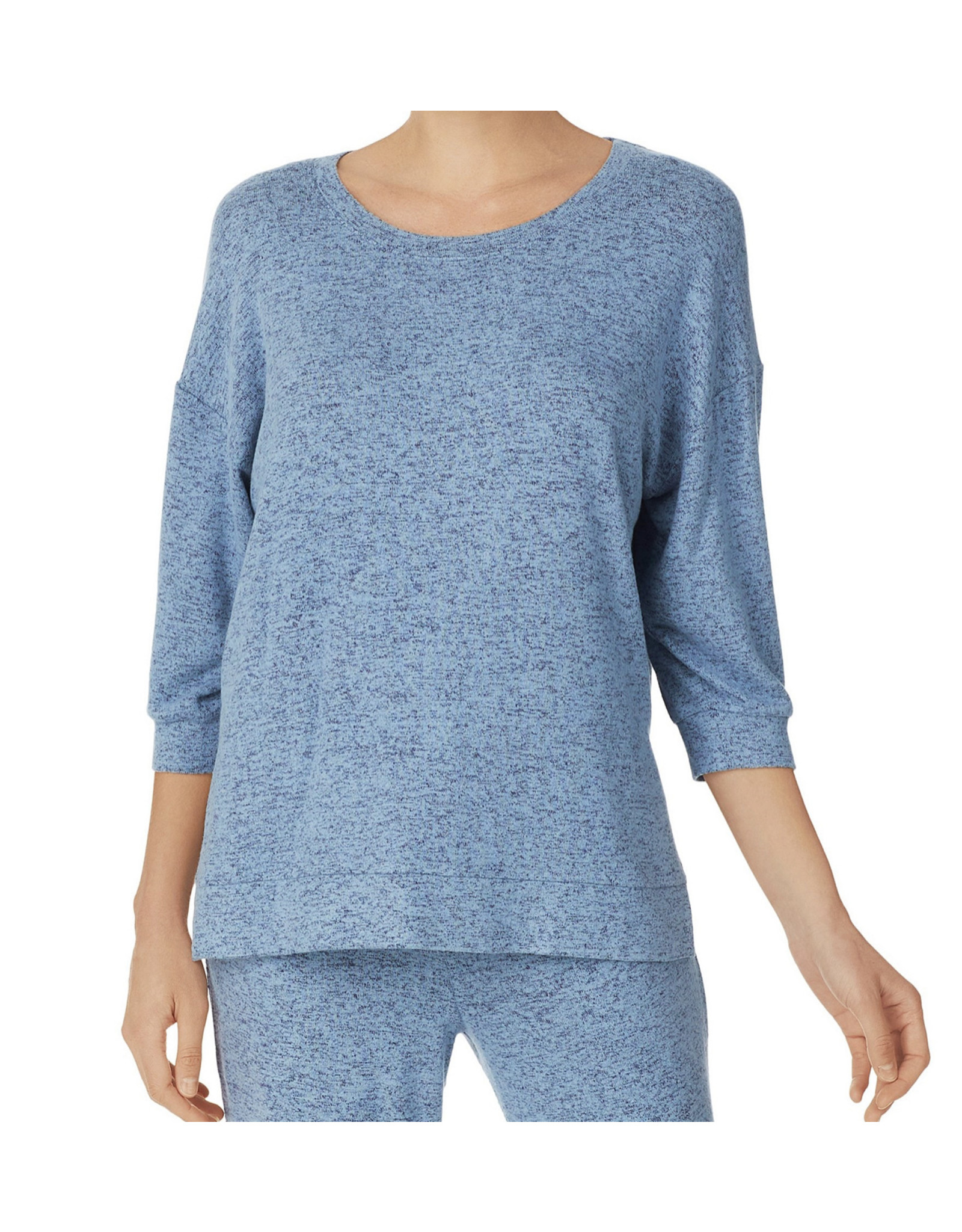 Donna Karan Donna Karan Solid 3/4 Sleeve Round Neck Knit Coordinating Sleep Top