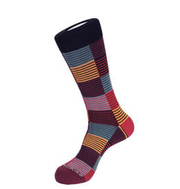 Unsimply Stitched Unsimply Stitched Men's Mini Stripe Check Sock