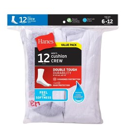 Hanes Men's Comfort Soft Crew Sports Socks Value 12-Pack