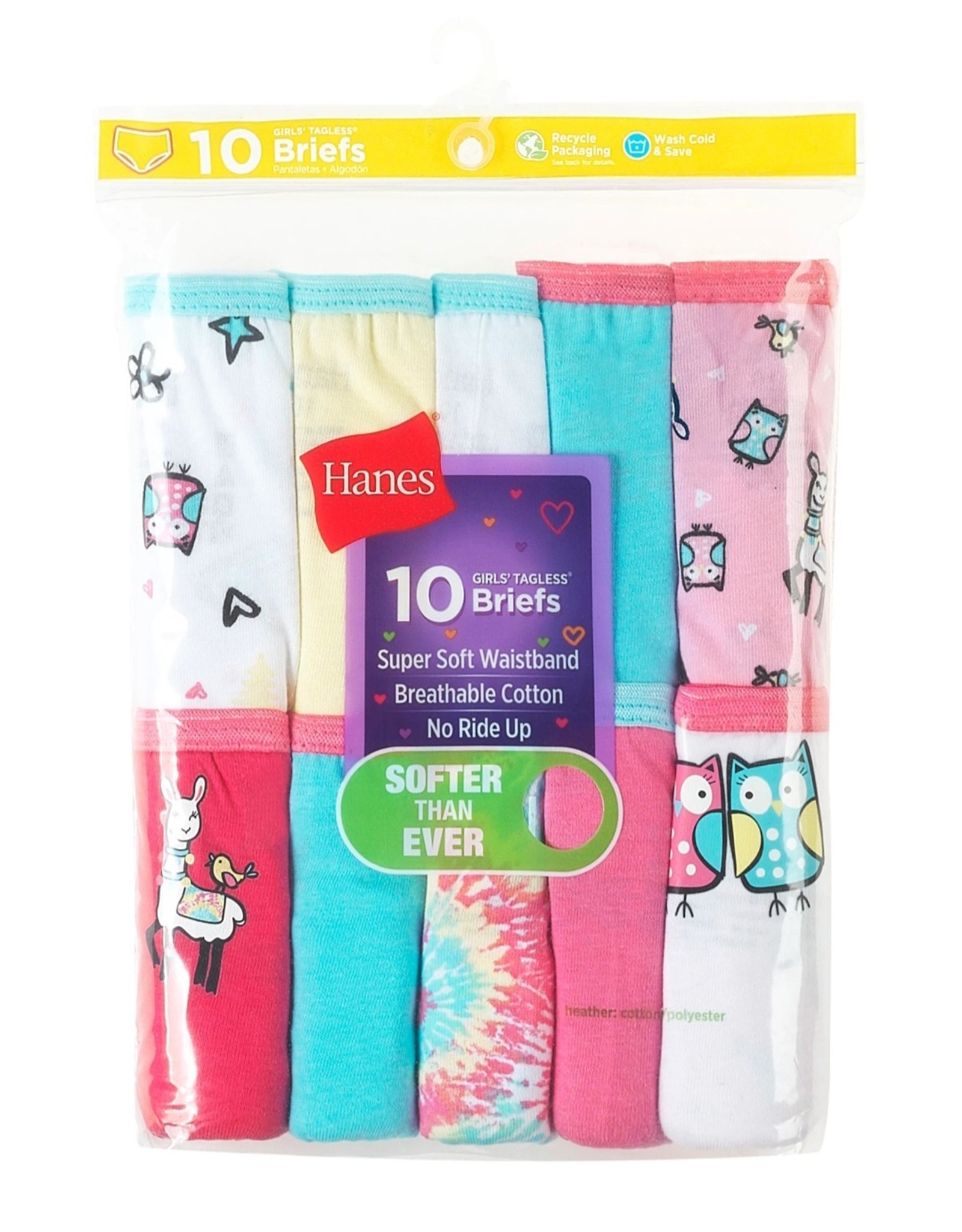 Hanes Girls Tagless Super Soft Cotton Briefs - Sox World Plus