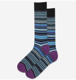 Hotsox Hotsox Men's Thin Multi Stripe Crew Sock