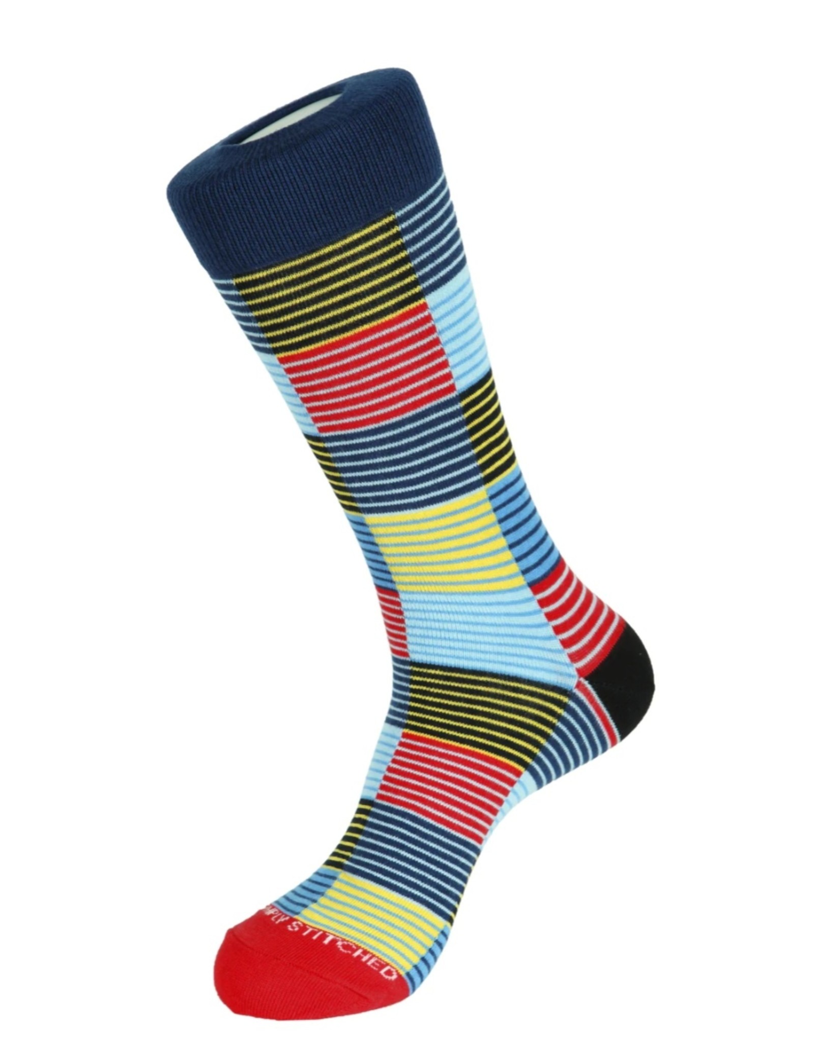 Unsimply Stitched Unsimply Stitched Men's Mini Stripe Check Sock