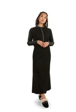 Memoi Women's Modest Long Placket Gown