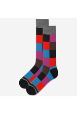 Hotsox Hotsox Men's Geometric Box Grid Crew Sock