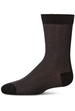 Memoi Memoi Boy's Heringbone Crew Sock MK-187