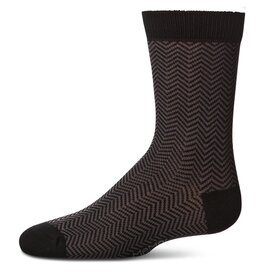 Memoi Memoi Boy's Heringbone Crew Sock MK-187
