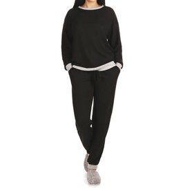 Memoi Women's Hacci Jogger Set
