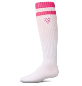 Memoi Memoi Girls Checkered Heart Knee High MKF- 7176