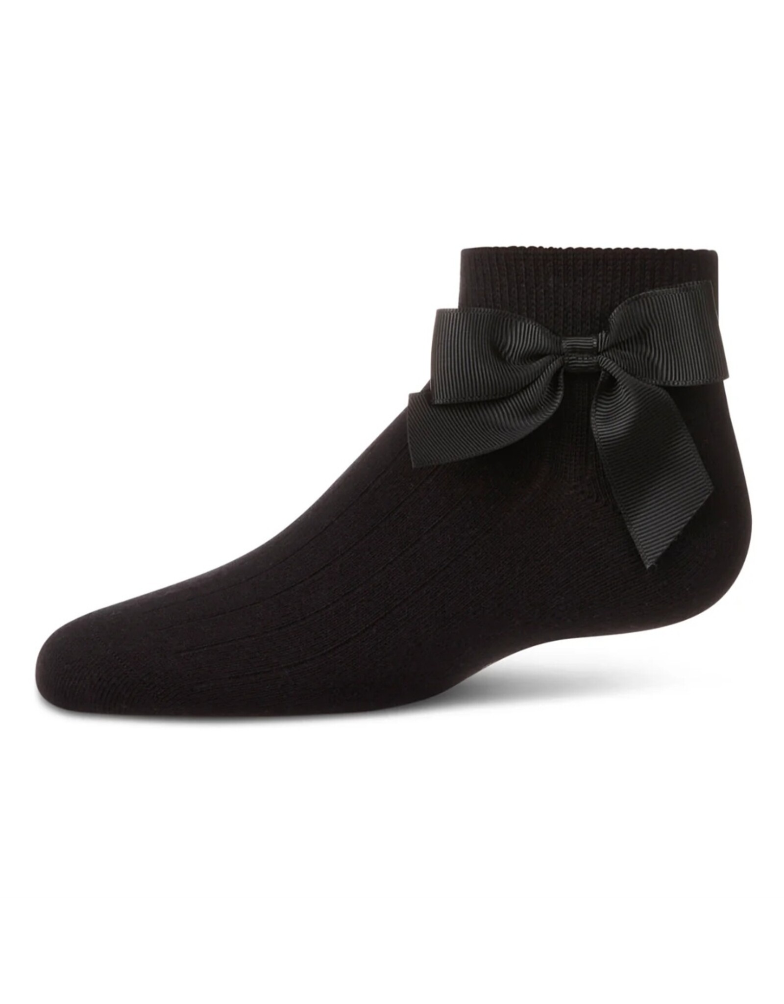 Memoi Memoi Girls  Ribbed bow Anklet Sock MKF-6080