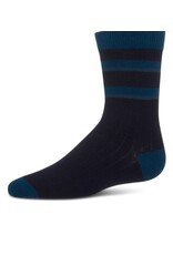 Memoi Boys  Tonal Stripe Crew Sock