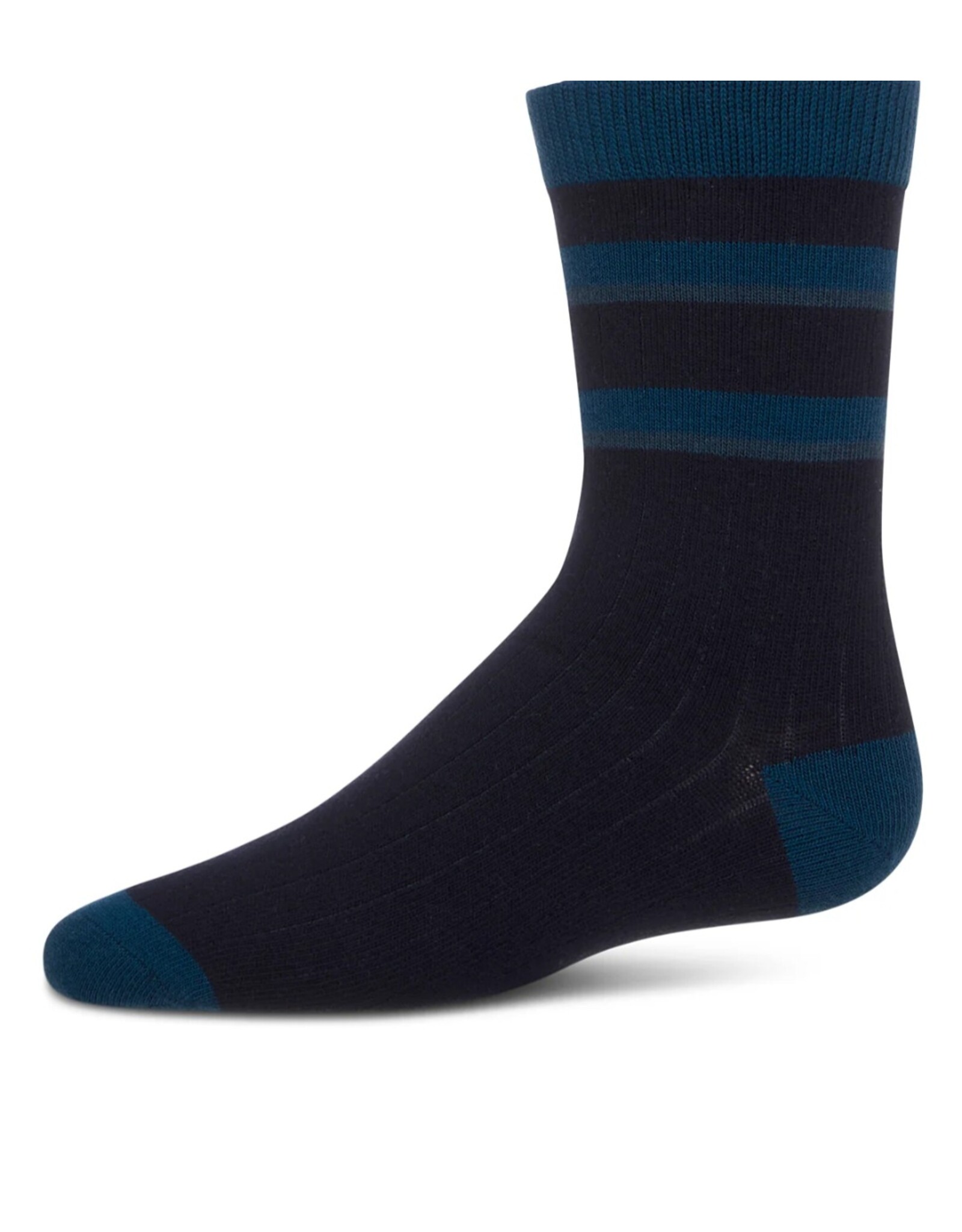 Memoi Boys  Tonal Stripe Crew Sock