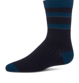 Memoi Boys  Tonal Stripe Crew Sock