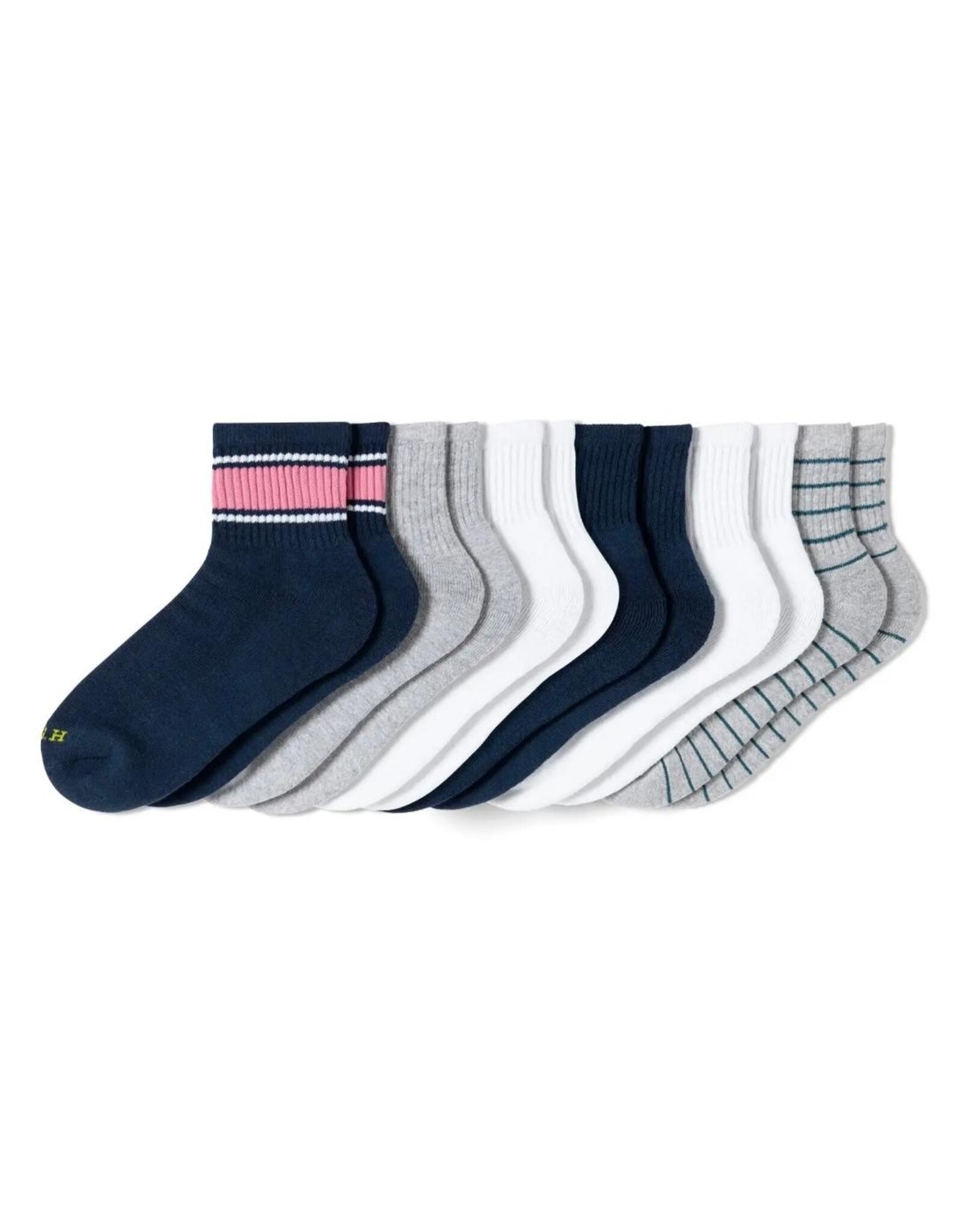 Hue Hue Women's Cotton Mini Crew Socks 6-Pack U10227