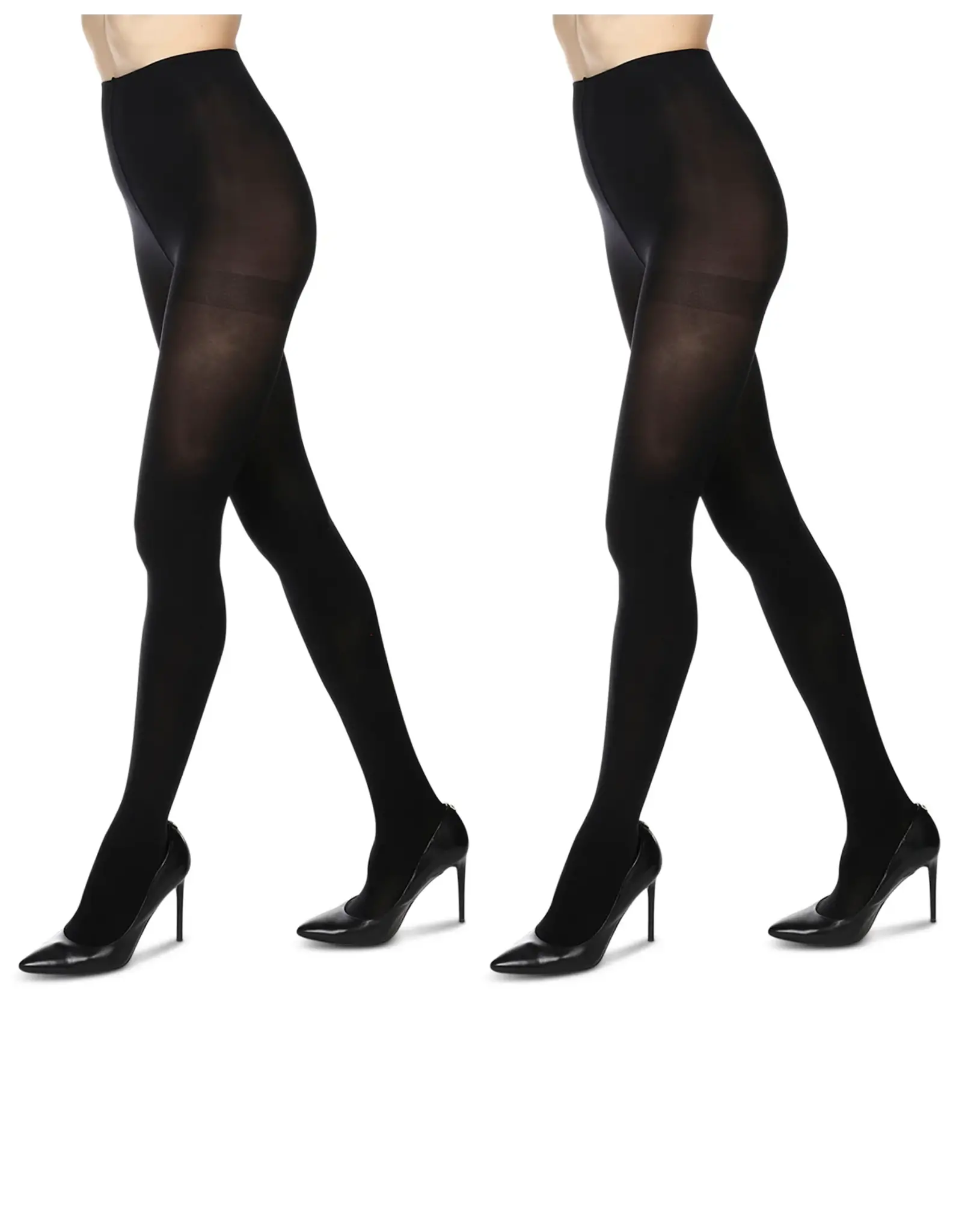 Memoi Memoi Women's Non-Control Top 2-Pair Pack Tights 60 Denier