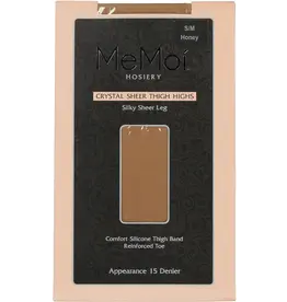 Memoi Memoi Women's Silky Sheer Nylon 15 Denier Thigh Highs
