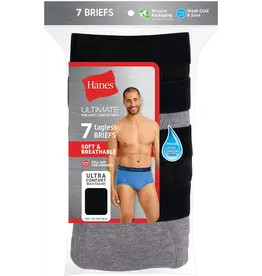 Hanes Men's Cotton Tagless Full Rise Briefs