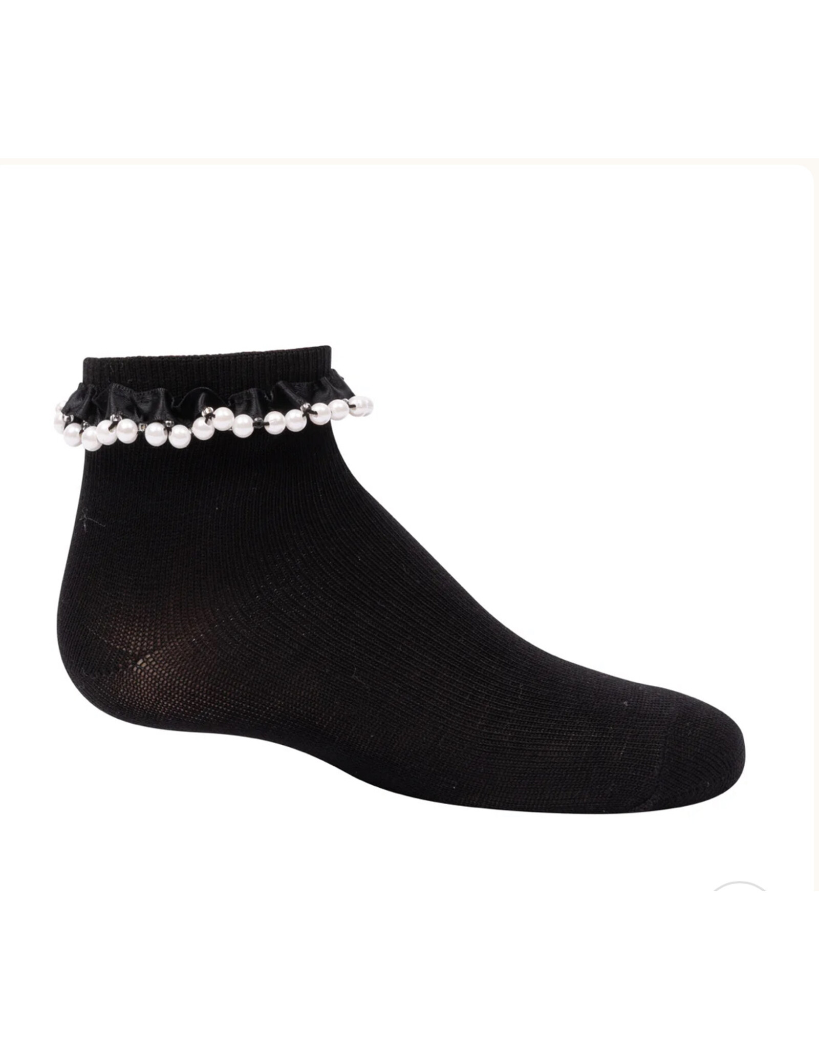 Zubii Zubii Girls Pearl Ruffle Ankle Socks