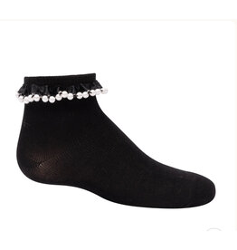 Zubii Zubii Girls Pearl Ruffle Ankle Socks