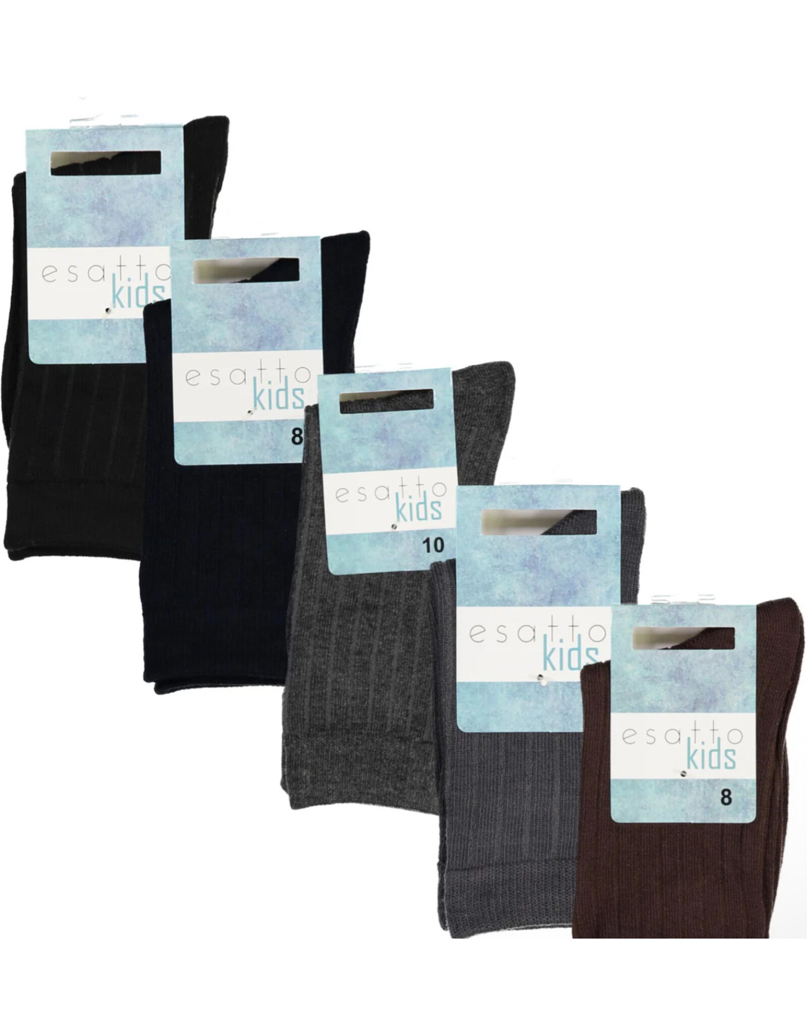 Esatto Esatto Bamboo Ribbed Crew Socks